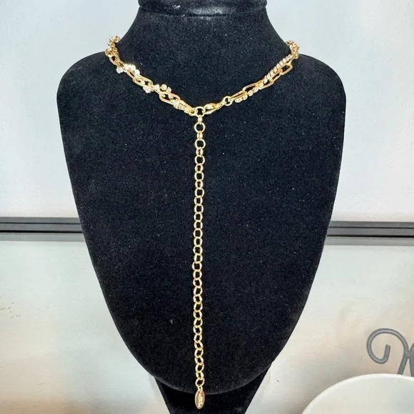 NWT Ettika Double Interlocking Gold Chain Link Necklace - Picture 6 of 6